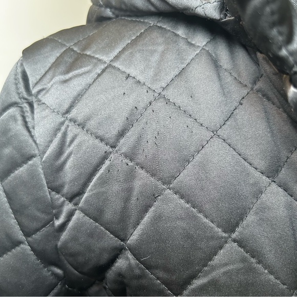 Calvin Klein Diamond Quilted Black Women's Hooded Jacket, Size Small - Picture 4 of 7